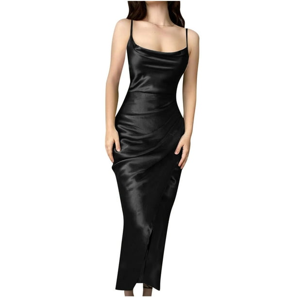 Vestido de mujer Casual sólido sin mangas Sling cuello cuadrado Jag vestido corto OAVQHLG3B Store lin121212