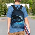 thumbnail image 4 of Lukts Celestial Ram Night Sky Pattern 15 Inch Student Backpack, Waterproof Laptop Backpack with Adjustable Shoulder Straps, Lightweight Travel, Campus Backpack, Unisex, 4 of 6