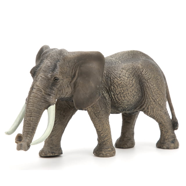 Juguete de elefante, modelo animal educativo de plástico de alta simulación, modelo animal de plástico, parte superior de la línea