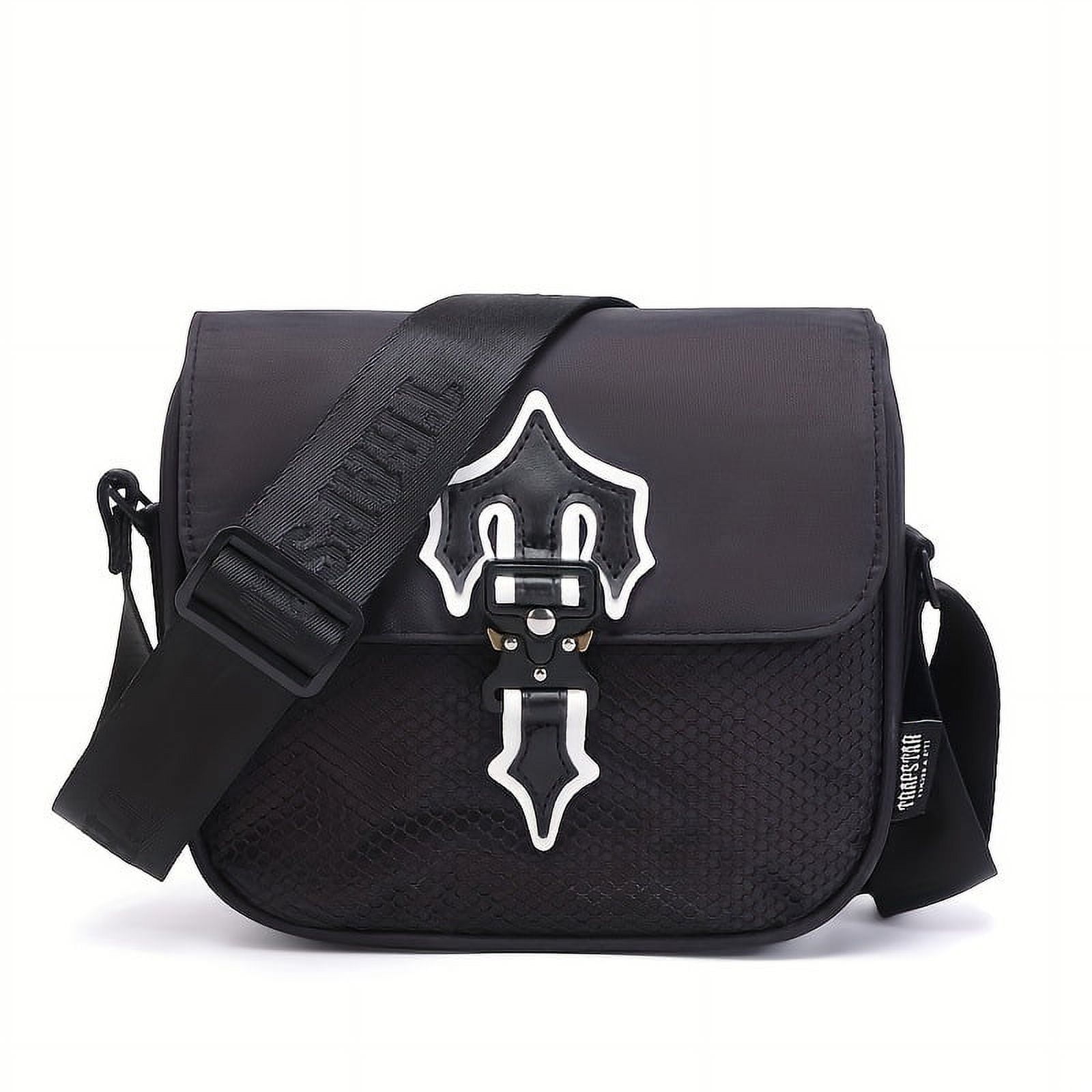 Blvck Trapstar Croix Chromée Off White Mode Urbaine Designer Schouder Crossbody Punk Rock Goth Y2K Étiquette Blanche Rétro