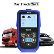 Nexas Nl102 الثقيلة شاحنة & سيارة Hd Obd2 الماسح الضوئي رمز القارئ أداة التشخيص