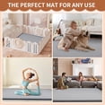 thumbnail image 7 of Baby Play Mat for Floor - 1.4" Thick Memory Foam Rug, 80"x80" Playpen Tummy Time Mat, Soft Velvet Nursery Rug, Large Padded Crawling Mat, Cushioned Pads for Playroom Toddlers, Infants, Yoga, Tatami, 7 of 7