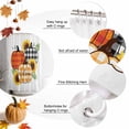 thumbnail image 5 of Shower Curtain 54"W x 78"L Thanksgiving Pumpkins Sunflowers Plaid Fabric Shower Curtains Set with Hooks Water Repellent Bathroom Curtains Machine Washable Bathroom Accessories, 5 of 6