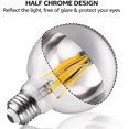 thumbnail image 5 of TORCHSTAR G25 Half Chrome Vanity Light Bulb, Dimmable LED Decorative Globe Light Bulbs, E26 Base, 7W(75W Eqv.), UL Listed, 3000K Warm White, Pack of 6, 5 of 7