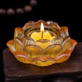 thumbnail image 4 of Portavelas esmaltado de color clásico Hermoso candelabro de loto Decoraciones de escritorio, 4 of 6