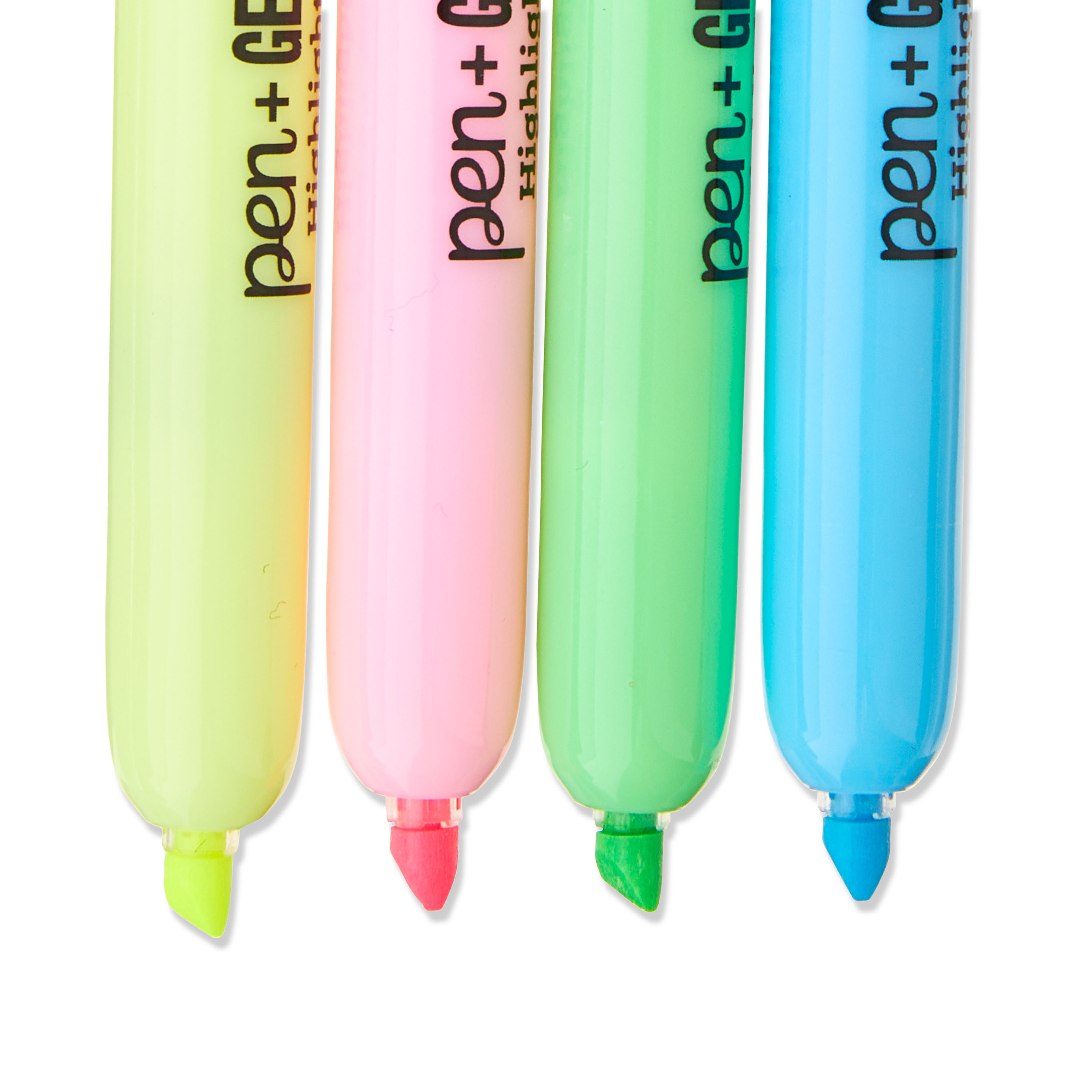 Resaltadores retráctiles Pen+Gear, punta biselada, colores surtidos, tinta multicolor, 12 unidades 6