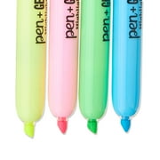Pen+Gear Retractable Highlighters, Chisel Tip, Assorted Colors, Multi Colored Ink,12 Count