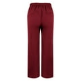 thumbnail image 4 of BKQCNKM Linen Pants Women, Petite Pants for Women, Gauze Pants for Women Casual Summer, Lounge Pants Women, Lightweight Pants Women, Red M, 4 of 9