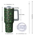 thumbnail image 2 of Green Christmas Tree and Star Pattern Tumbler with Handle and Lid,40oz Double Wall Vacuum Insulated Tumbler,Cups Gift for Women and Men, 2 of 7