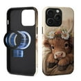 thumbnail image 2 of FKBRCL4U for iPhone 14 Pro Max Compatible with Magsafe Case Cute Brown Highland Cow Sleeping Pattern for Girl Boy Full Body Magnetic Design Soft Silicone Protection, 2 of 7