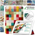 thumbnail image 1 of DuraSafe Cases for iPad Mini 4-7.9 Inch 2015 A1538 A1550 Soft Silicone Printed Color Grid Smart Cover For Tablets with Transparent Back, 1 of 8