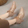 thumbnail image 6 of Lovskoo 2024 Dressy Ankle Boots for Women Leather Stiletto-Heels Pointed Toe Fall Retro Elastic Fashion High Heel Booties Wedding Dress Shoes Khaki, 6 of 9