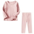 thumbnail image 1 of Timegard Baby Boy Girl Clothes Toddler Long Sleeve Top Pants Outfits Infant Solid Color Soft Homewear Sets, 1 of 6