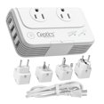 thumbnail image 1 of Convertidor de voltaje Ceptics de 200 W, 220 V a 110 V con 3 puertos USB, 1 of 8