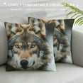 thumbnail image 3 of Orinice Wolf Snow Graphic Decorative Cushion Throw Pillow Cover Square Winter Printed on Both Sides 1PC 24x24in, 3 of 5