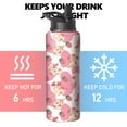 thumbnail image 4 of 32oz Corgi Water Bottle with Handle and Flip Straw, Dog Animal Sports Stainless Steel Insulated Cup Travel Coffee Mug Tumbler, Birthday Mothers Day Chritmas Gifts for Women, 4 of 6