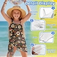 thumbnail image 6 of Xoenoiee Mushroom Daisy Flower Print Girl Bathing Suit One Piece Swimsuit with Pad One Shoulder Adjustable Strap Swimwear Beachwear with Mesh Cover Up Skirt, Size 13-14 Years, 6 of 7