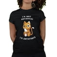 thumbnail image 1 of Playera Gato Antistupid Meme Dama Once  Playera manga corta, 1 of 3