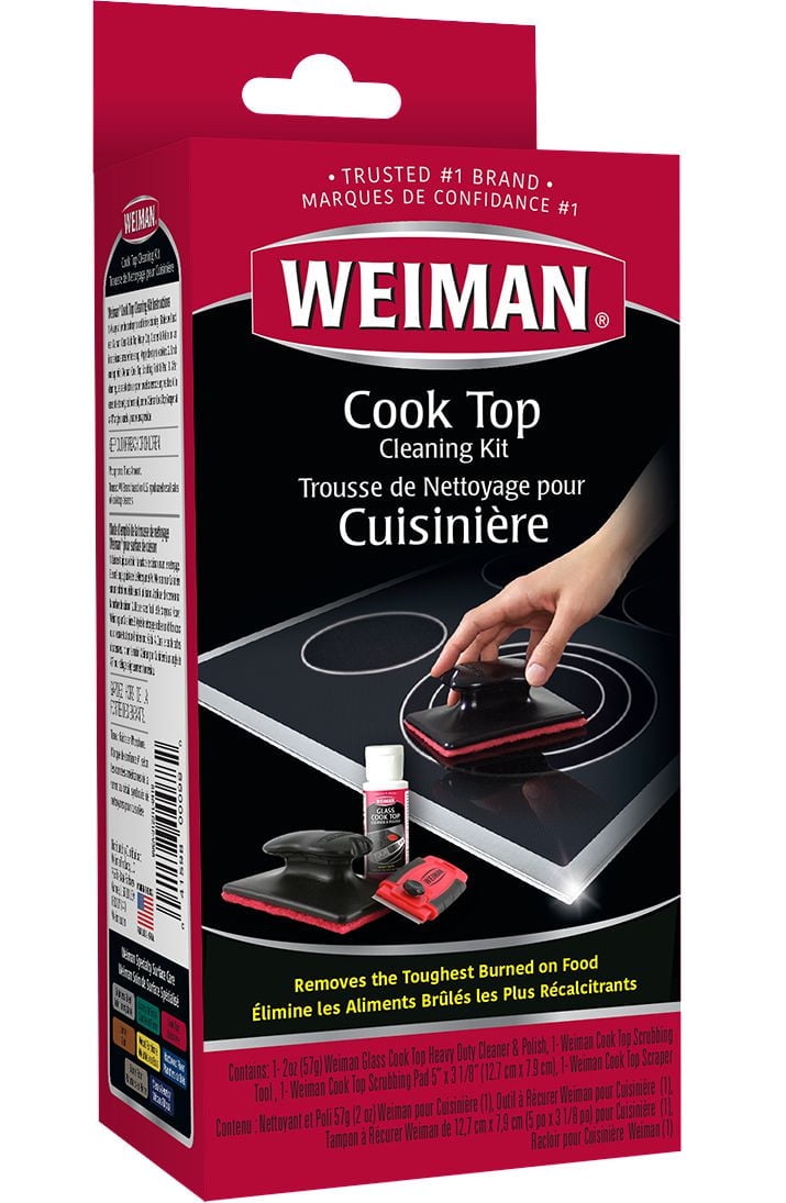 Weiman Glass Cook Top Cleaning Kit, Clean Shine and Protect