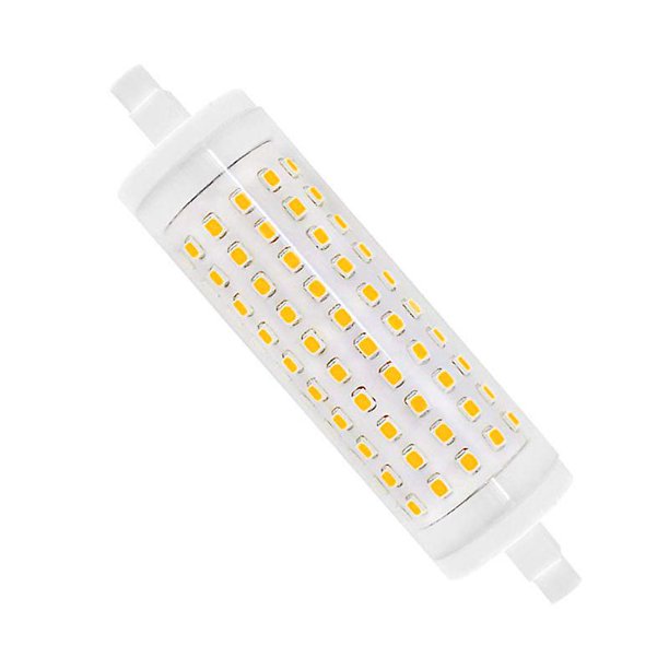 Bombilla Led R7s 118mm15w Regulable Blanco Cálido 3000k, Equivalente A J118 R7s 150w-200w Lámpara Lápiz Halógena, Ac 220v, Cerámica Led R7s Para Estudio/Sala De Estar,11 Feliz Sencillez