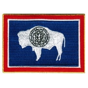 Wyoming Embroidered Iron-On Flag Patch