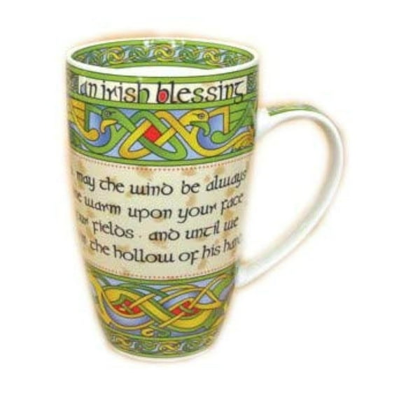 Royal Tara Tasse en Porcelaine Osseuse avec Bénédiction Irlandaise - Que la Route Se Lève pour Vous Rencontrer. Que le Vent Soit Toujours à Votre Dos. un Cadeau Irlandais Conçu à Galway, en Irlande, par Irish Weave