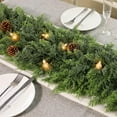 thumbnail image 3 of 9FT Cedar Christmas Garland, Artificial Thick & Lush Realistic Faux Cedar Christmas Decoration, Real Touch Greenery Garland for Table, Window, Stairs, Mante & Fireplace Indoor Outdoor Decor, 3 of 9