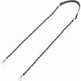 thumbnail image 1 of Correa de bolso de cadena plateada de cuero sintético negro de 48,82 pulgadas de largo con cierres de aleación, accesorios de repuesto para bolsos, correas de hombro cruzadas., 1 of 5