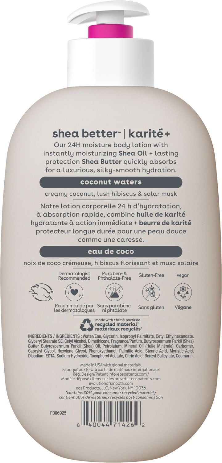eos Shea Better 24H Moisture Body Lotion, Coconut Water
