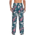 thumbnail image 3 of Goofa Lilies Flowers Printed Soft Pajama Pants for Men, Wide Leg Comfy Casual Lounge Yoga Pants-X-Large, 3 of 9