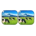 thumbnail image 7 of Windshield Sun Shade, Grazing Cows Mountain View Foldable Car Sun Shade Windshield for Front, 2 Pieces, 7 of 7