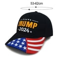 thumbnail image 2 of Gorra de béisbol ajustable con bordado "Trump 2024" y texto "Take America Back", color negro, 2 of 5