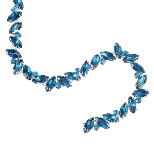 Cadena de Pedrería Unique Bargains 3 Yardas 10 mm Azul Lago