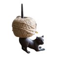 thumbnail image 1 of Figura de gato de hierro fundido, soporte de hilo de yute, 8,5x4,7 pulgadas, para manualidades caseras, adorno de escritorio multifuncional, soporte p, 1 of 8
