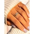 thumbnail image 2 of 1pc Double Layer Cross Cz 925 Sterling Silver Ring In Rose Gold, 2 of 5