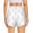 thumbnail image 4 of Xecao's Heart Rabbit for a double-layer running short for women, perfect for gym, tennis, and more, featuring a convenient pocket., 4 of 9
