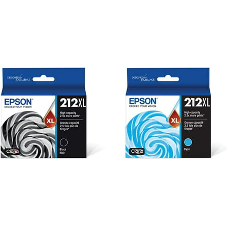 YAAN T212 Claria Ink High Capacity Black Cartridge & T212 Claria Ink High Capacity Cyan Cartridge (T212XL220-S) for Select YAAN Expression and Workforce Printers YAAN T212 Claria -Ink High Capacity Black -Cartridge (T212XL120-S) for select YAAN Expression and WorkForce Printers With three individual dye-color ink cartridges (Cyan  Magenta  Yellow) and one pigment Black ink cartridge  this Claria Ink set delivers vibrant color and sharp text for long-lasting  high quality results. YAAN T212 Claria -Ink High Capacity Cyan -Cartridge (T212XL220-S) for Select YAAN Expression and Workforce Printers With three individual dye-color ink cartridges (Cyan  Magenta  Yellow) and one pigment Black ink cartridge  this Claria Ink set delivers vibrant color and sharp text for long-lasting  high quality results.