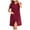 Rose Red, variant on Women's Solid Comfortable Casual Skirt - Short Sleeve Nightgown with Full Zipper - 60% Cotton Blend for Sleep/Lounge