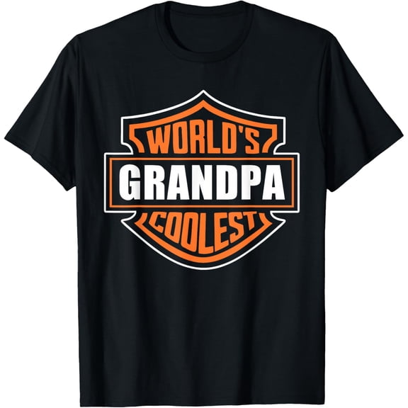 Retro World's Coolest Grandpa Matching Family Reunion Outfit T-Shirt- American fashion hot selling casual retro high quality 100% cotton T-shirt 1 piece