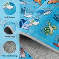thumbnail image 3 of Janvonne Ocean Animal Alphabet Kids Area Rug - Soft ABC Learning Carpet,Non-Slip Washable Play Mat for Nursery Playroom Bedroom,5x7ft,Blue, 3 of 9