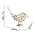thumbnail image 3 of BiFandian Modern Wire Iron Bird Figurine, Creative Metal Craft Bird Tabletop Ornament, Farmhouse Artisan Bird Statues for Home Office Desktop Spring Decoration Indoor, 3 of 6