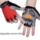 thumbnail image 4 of Guantes deportivos de medio dedo para hombres y mujeres, para ciclismo al aire libre, fitness, transpirables, con absorción de impactos, antideslizantes, para exteriores, guantes de medio, 4 of 5