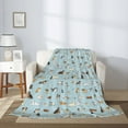 thumbnail image 2 of Disketp Cartoon Doodle Puppy Cozy Flannel Fleece Throw Blanket: Has a velvety texture for All Seasons - Perfect for Women, Men, & Kids"50"x40", 2 of 6