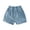 Light Blue, variant on NOEGOEU Girls Jean Shorts Summer Casual Elastic Waist Wide Leg Soft Denim Shorts for Baby Toddler 3M-6Y (Light Blue,3-6 Months)
