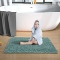 thumbnail image 5 of TJOUL Bathroom Rug – Extra Soft, Absorbent, Non-Slip, Quick Dry Chenille Bath Mat, Machine Washable, 24" x 17", Mauve, 5 of 15