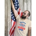 thumbnail image 2 of Happy 4Th Of July American Dad T-Shirt Men -Image by Shutterstock, Male 4X-Large, 2 of 4
