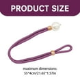 thumbnail image 3 of Adjustable Big Pearl Curtain Tiebacks, Cotton Hand Woven Tie Back Decorative Rope, Holdbacks for Curtains Draperies Curtain Ties for Home Bedroom Office Decorative Curtain (Purple) 21.65x1.57", 3 of 9