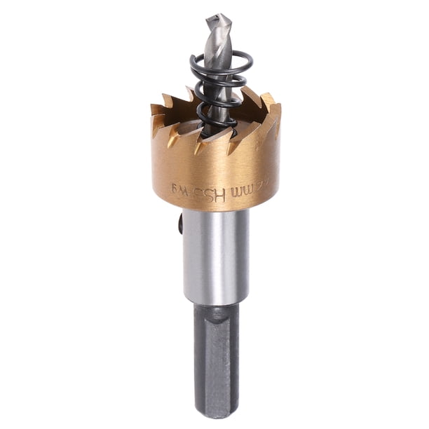 Uxcell Sierra de corona HSS de 22mm recubierta de titanio para acero inoxidable, aleación de madera