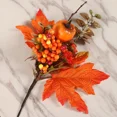 thumbnail image 2 of Ramas de hojas de arce artificiales, hojas de otoño falsas, tallos, plantas, decoración para el hogar al aire libre, flores artificiales para exteriores, decoración de Halloween, 2 of 5