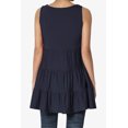 thumbnail image 2 of TheMoogan Women's S~3X Sleeveless Tiered Ruffle Babydoll TUNIC Cute Relaxed Tank Top, 2 of 6